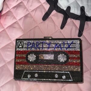 Party Mix Cassette Clutch Rhinestones chain crossbody